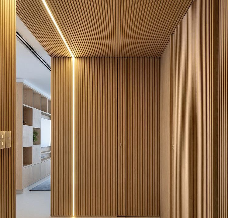 Soffit panel finish